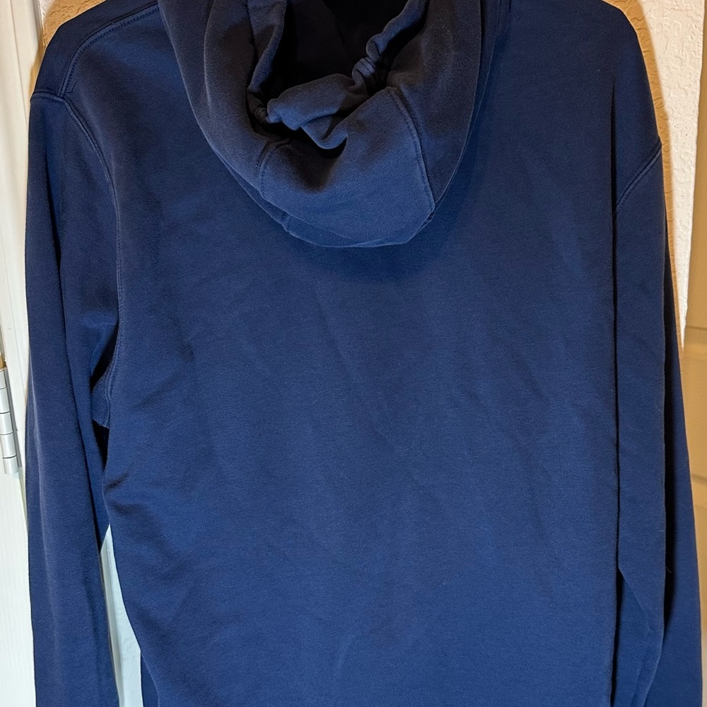 Men’s Nike Blue Sweatshirt with Swoosh Logo and Drawstring Hood size Large - Picture 3 of 3